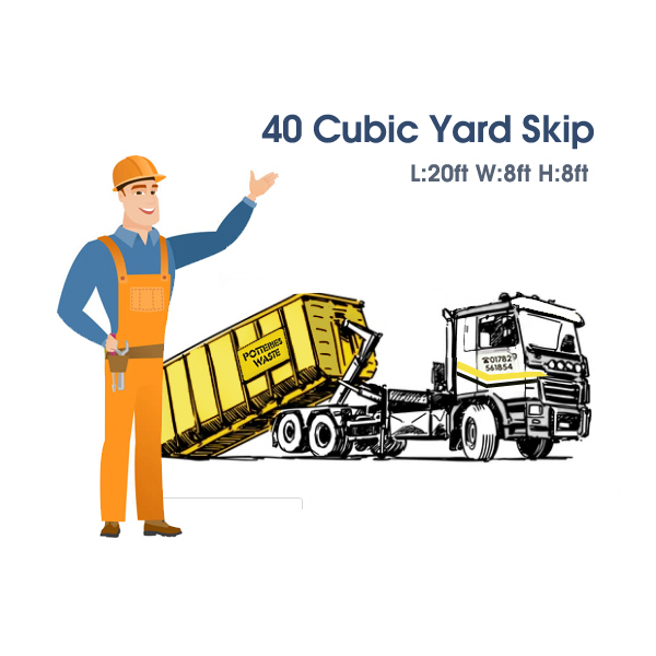 40 Cubic Yards Roll On Roll Off Skip Hooklift Containers