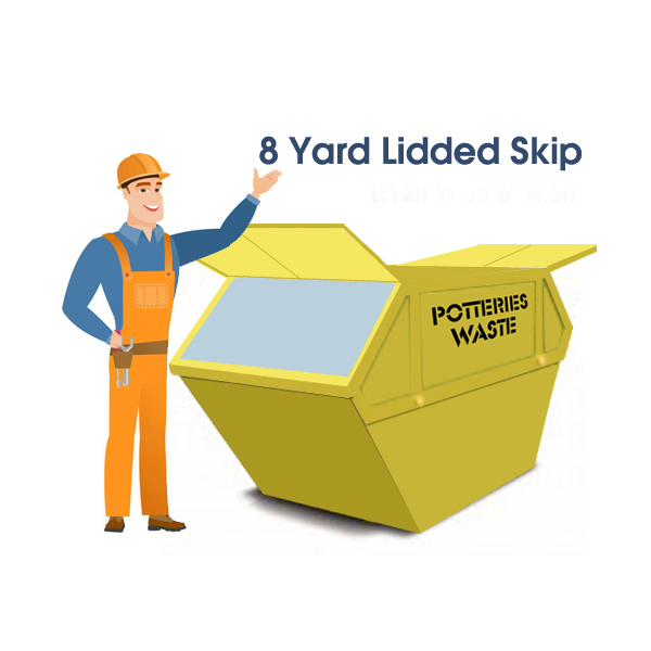 8 Yard Lidded Skip Hire